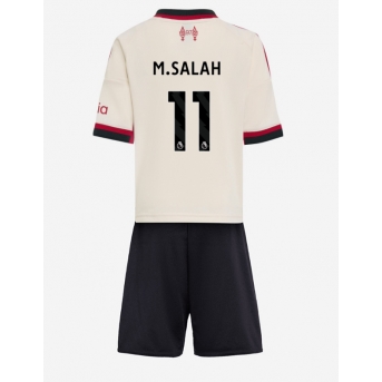Billige Fotballdrakt Liverpool Mohamed Salah #11 Replika Bortedraktsett Barn 2025-26 Kortermet (med bukser)